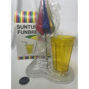 2 Vintage suntumbler funbrella‎ NOS Drink Tropical Party Decorative Umbrella